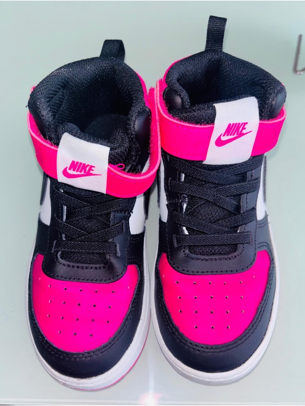 Nike Toddler High Top Sneakers Size 10C Pink/Black EU27